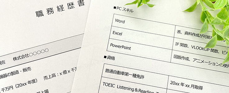 職務経歴書のイメージ